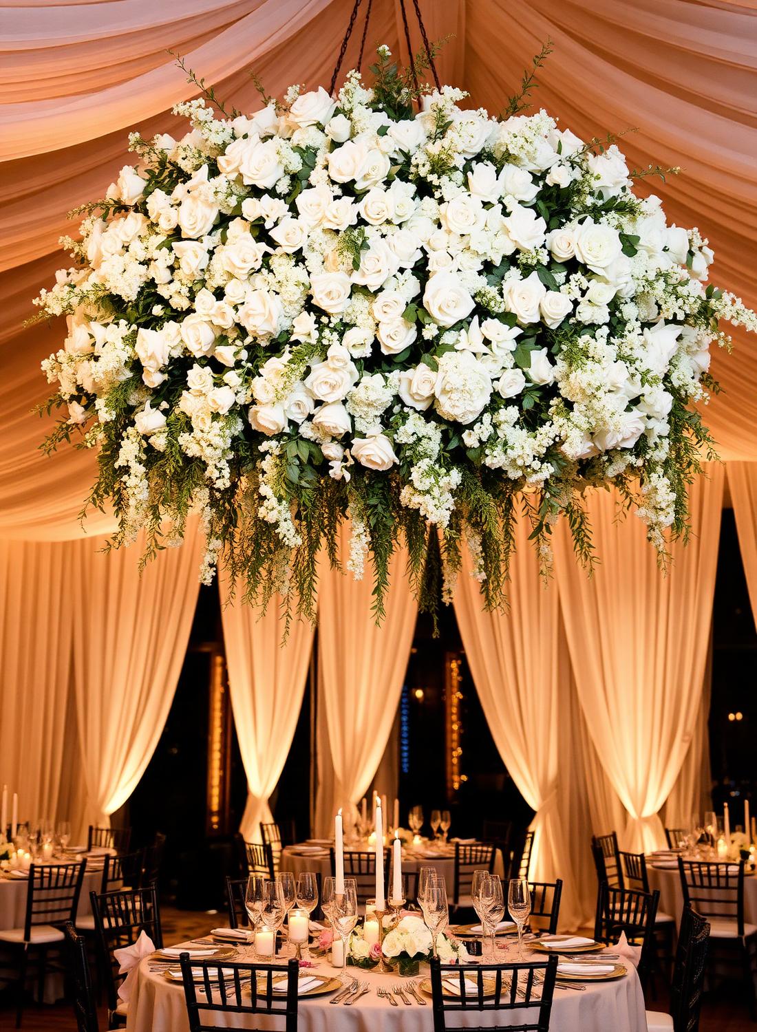 Détail floral sur nappe de lin